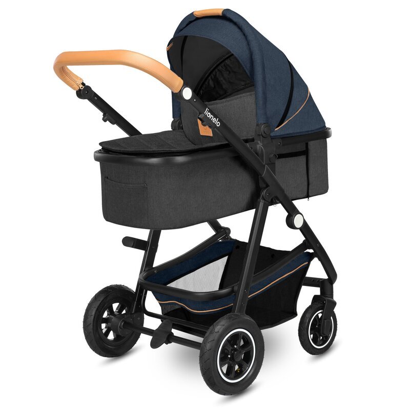 Carucior Lionelo Amber 2 in 1 Cadru aluminiu, Cu landou intarit si salteluta moale, Reversibil, Maner ajustabil, Huse pentru picioare, ploaie, Plasa de tantari, Geanta parinti, Sarcina maxima 22 kg, Standard de siguranta EN18 – imaginea 7