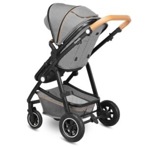 Carucior Lionelo Amber 2 in 1 Cadru aluminiu, Cu landou intarit si salteluta moale, Reversibil, Maner ajustabil, Huse pentru picioare, ploaie, Plasa de tantari, Geanta parinti, Sarcina maxima 22 kg, Standard de siguranta EN18