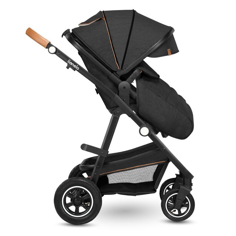 Carucior Lionelo Amber 2 in 1 Cadru aluminiu, Cu landou intarit si salteluta moale, Reversibil, Maner ajustabil, Huse pentru picioare, ploaie, Plasa de tantari, Geanta parinti, Sarcina maxima 22 kg, Standard de siguranta EN18 – imaginea 2