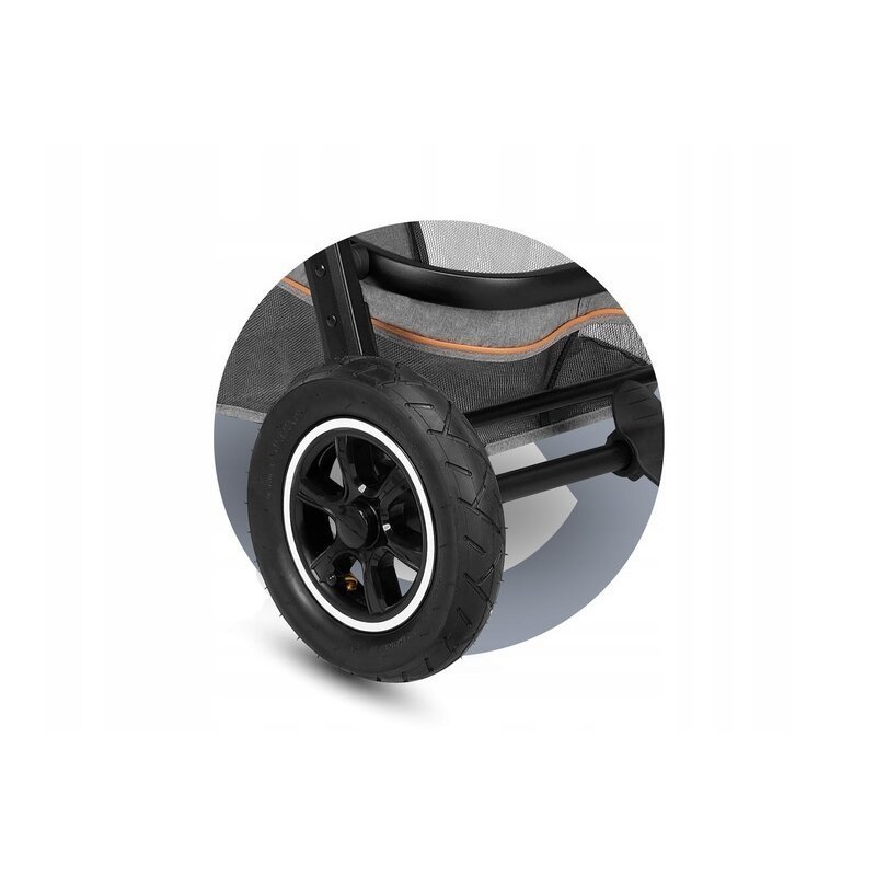 Carucior Lionelo Amber 3 in 1 Cadru aluminiu, Cu landou intarit si salteluta moale, Cu scoica auto testata ADAC, Reversibil, Maner ajustabil, Cu accesorii, Cu ventilatie panoramica 3D, Sarcina maxima 22 kg, Standard de sigura – imaginea 5