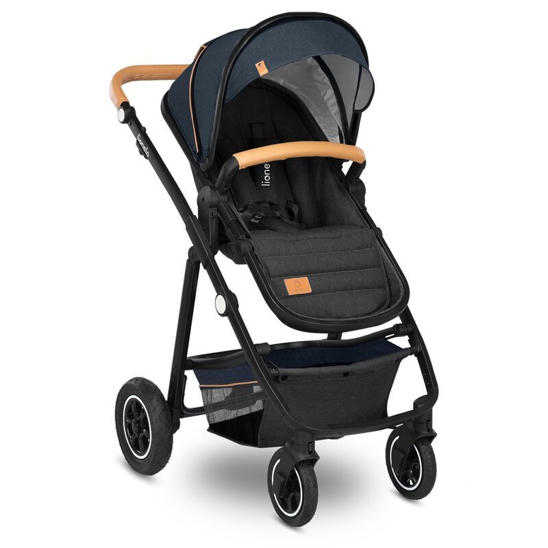 Carucior Lionelo Amber 3 in 1 Cadru aluminiu, Cu landou intarit si salteluta moale, Cu scoica auto testata ADAC, Reversibil, Cu accesorii, Geanta parinti, Sarcina maxima 22 kg, Standard de siguranta EN1888-1 EN1466 ECE R129, – imaginea 4