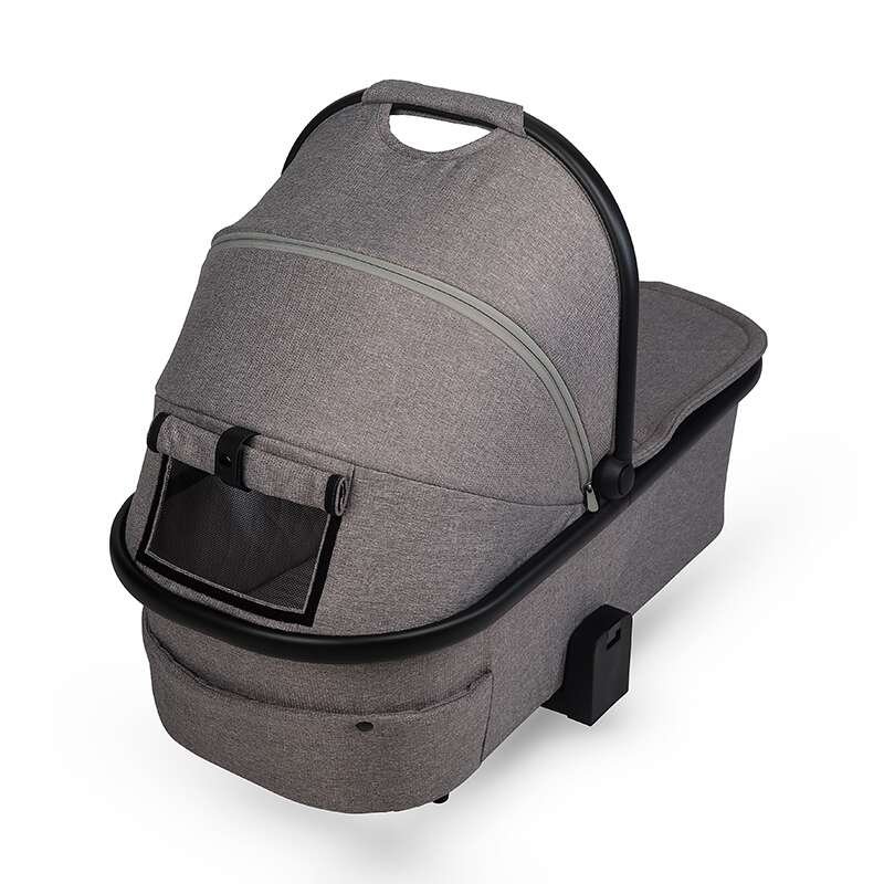 Carucior modular 2in1 Coccolle Nessia certificat EN1881-2-2018 pana la 22 kg, Roti mari de cauciuc cu suspensie, Piesa reversibila, Landou cu saltea anti-reflux, Copertina XXL cu protectie UV 50+, Maner telescopic, Pliere com