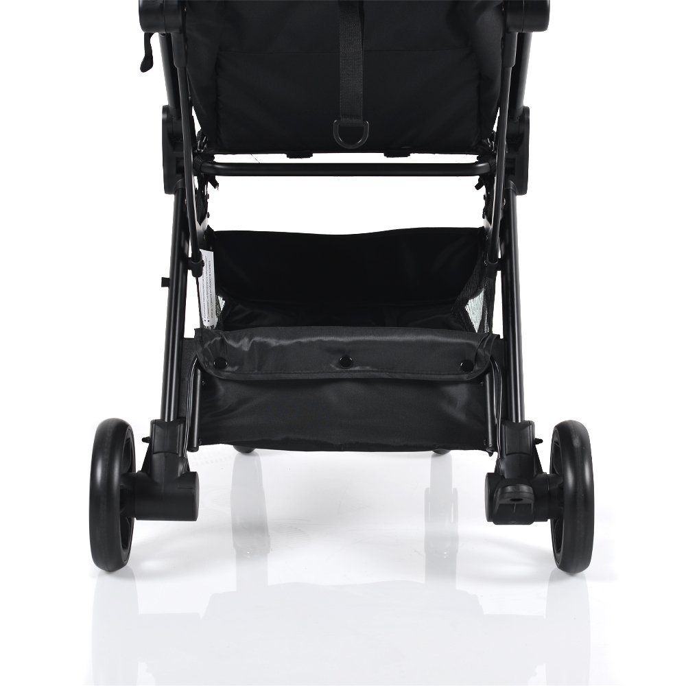 Carucior sport Cangaroo Easy Fold Negru cu pliere compacta Autofold,pana la 22kg,cadru din aluminiu,pozitie de somn,roti EVA detasabile si husa de picioare inclusa – imaginea 3