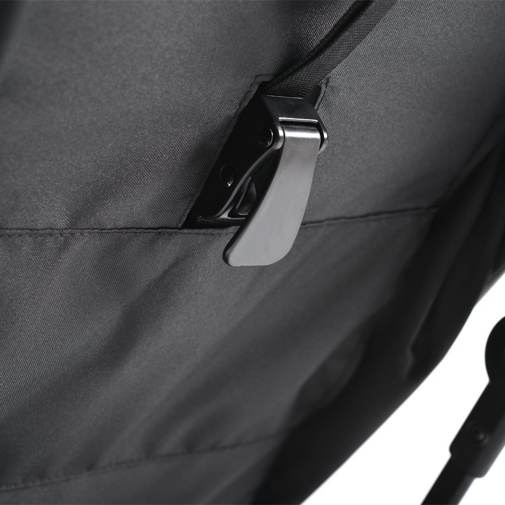 Carucior sport Cangaroo Easy Fold Negru cu pliere compacta Autofold,pana la 22kg,cadru din aluminiu,pozitie de somn,roti EVA detasabile si husa de picioare inclusa – imaginea 6