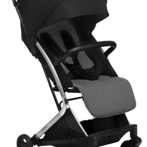 Carucior sport pliabil Skiddou ultracompact pentru calatorii Mikkeli Onyx Negru