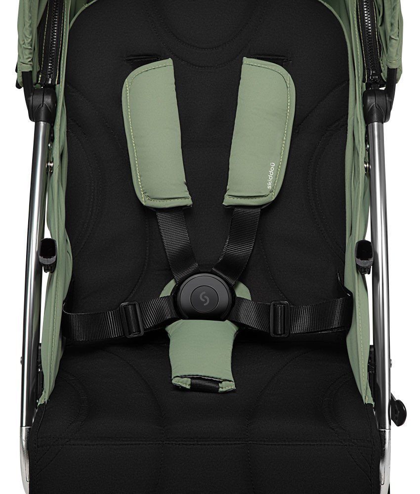 Carucior sport pliabil Skiddou ultracompact pentru calatorii Mikkeli Wild climber Verde – imaginea 7