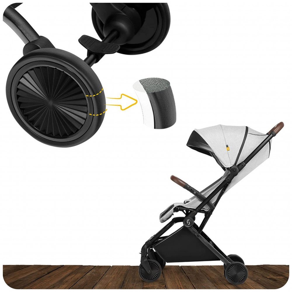 Carucior sport pliabil ultracompact pentru calatorii Espoo+ Normandic Dream Skiddou Gri – imaginea 6