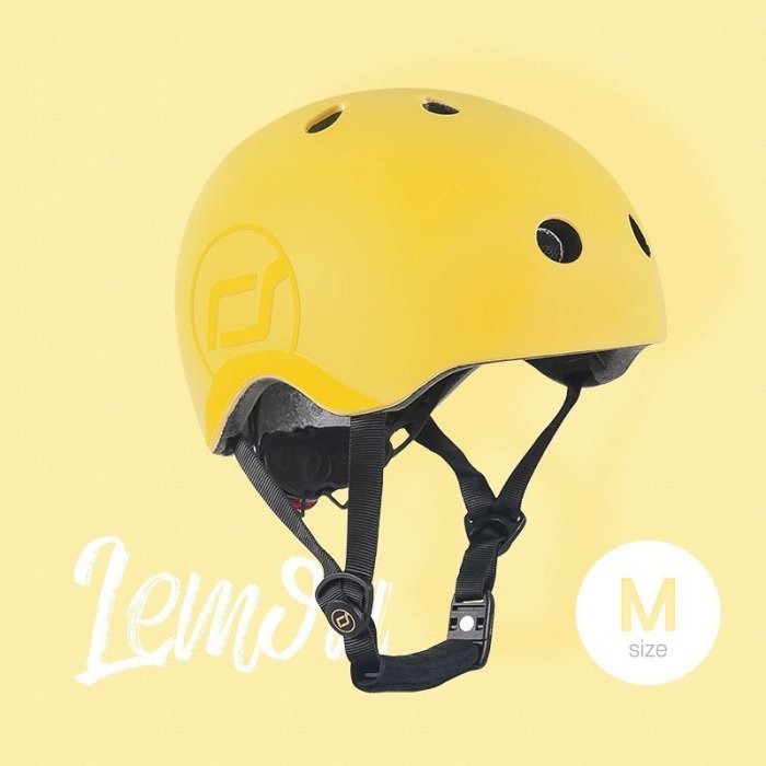 Casca de protectie pentru copii cu sistem de reglare magnetic cu led Scoot Ride Lemon S-M 3 ani+ – imaginea 5