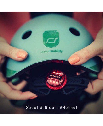 Casca de protectie pentru copii cu sistem de reglare magnetic cu led Scoot Ride Lemon S-M 3 ani+ – imaginea 4