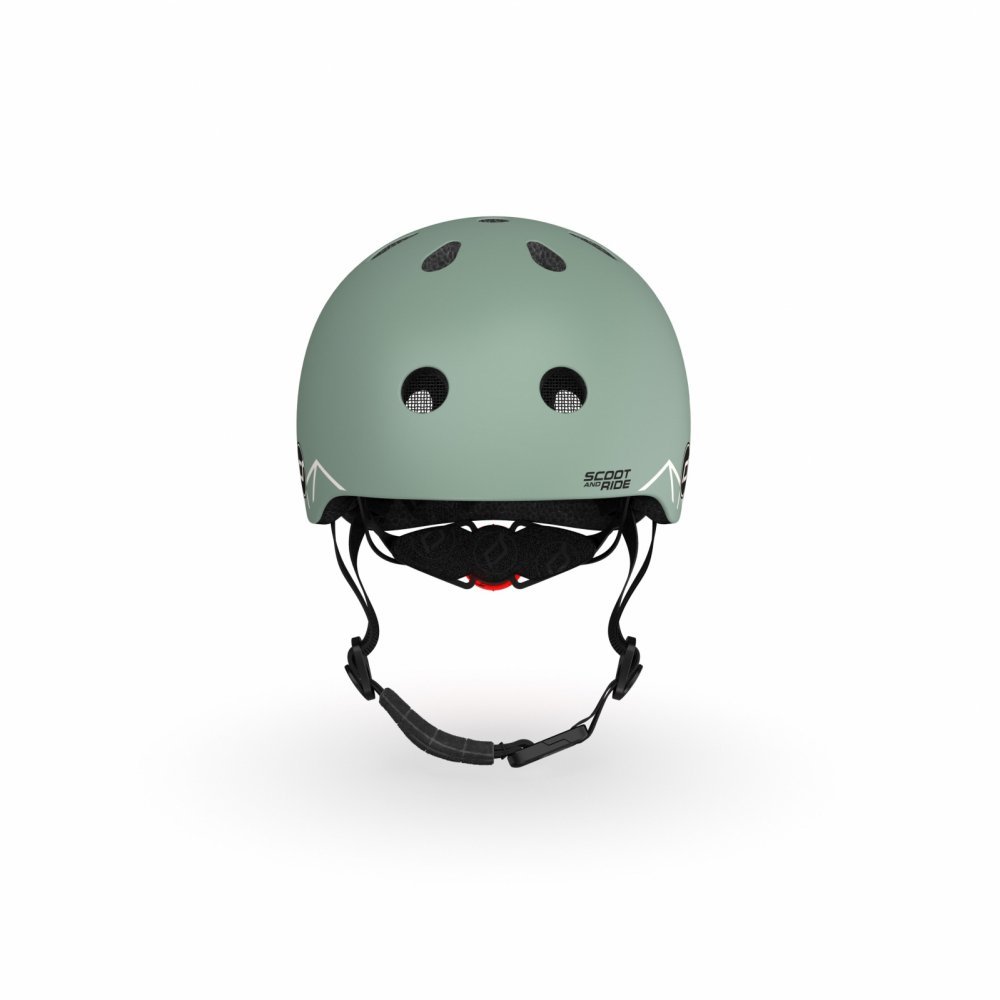 Casca de protectie pentru copii sistem de reglare magnetic cu led XXS-S 45-51 cm 1 an+ Green Lines Scoot Ride – imaginea 4