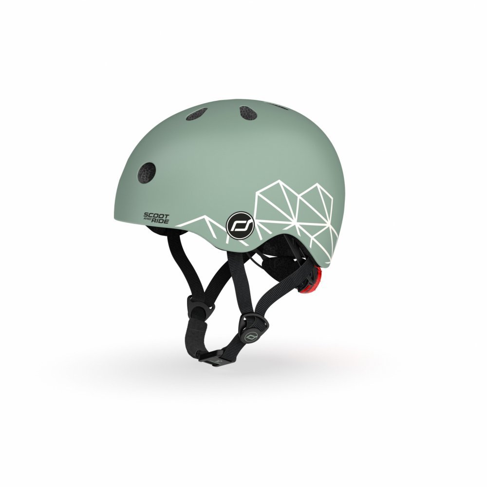 Casca de protectie pentru copii sistem de reglare magnetic cu led XXS-S 45-51 cm 1 an+ Green Lines Scoot Ride – imaginea 6