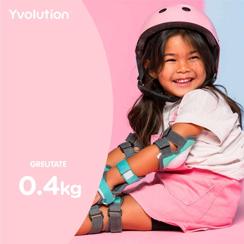 Casca protectie Yvolution 44-52 cm pink – imaginea 3