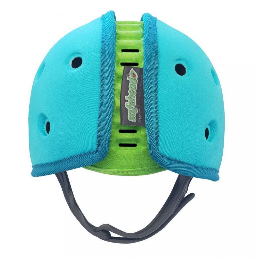 Casca protectie bebelusi cu spuma flexibila reglabila 7-24 luni albastra SafeHeadBaby Ladybird – imaginea 6