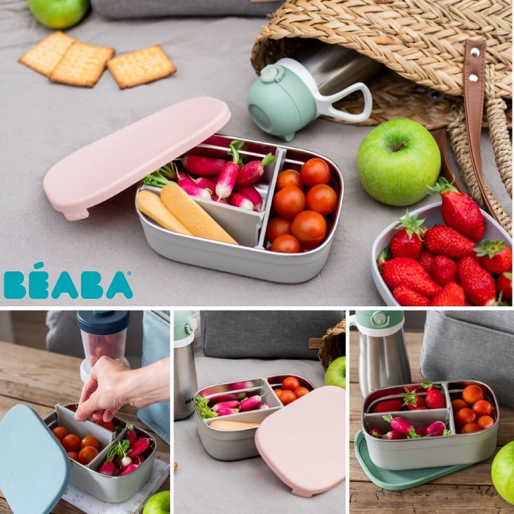 Caserola inox Beaba Powder Pink – imaginea 4