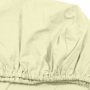 Cearceaf crem KidsDecor cu elastic din bumbac 70 x 120 cm