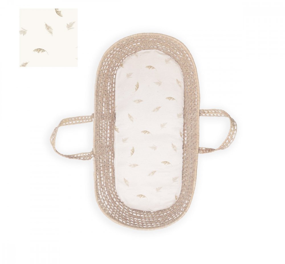 Cearsaf din bumbac cu elastic pe contur pentru landou si cosulete Boho – imaginea 2
