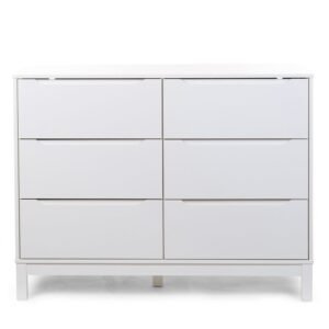 Comoda Childhome Jota 118.1x73.3x100.2 cm cu masa de infasat Mdf Alb