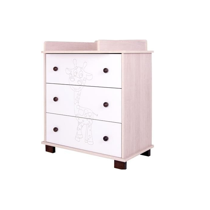 Comoda pentru copii Giraffe Natur cu Alb – imaginea 5