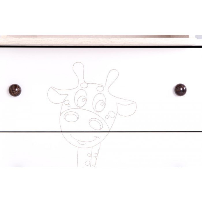 Comoda pentru copii Giraffe Natur cu Alb – imaginea 2