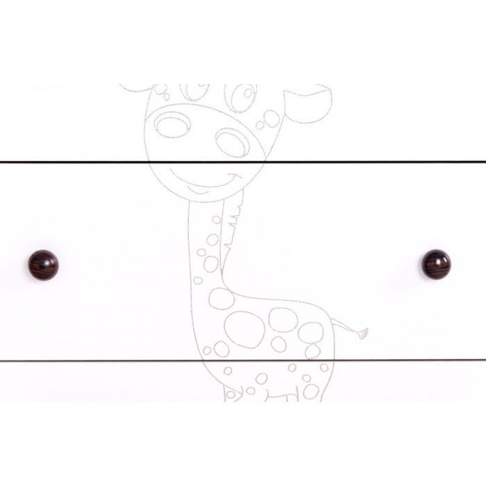 Comoda pentru copii Giraffe Natur cu Alb – imaginea 3