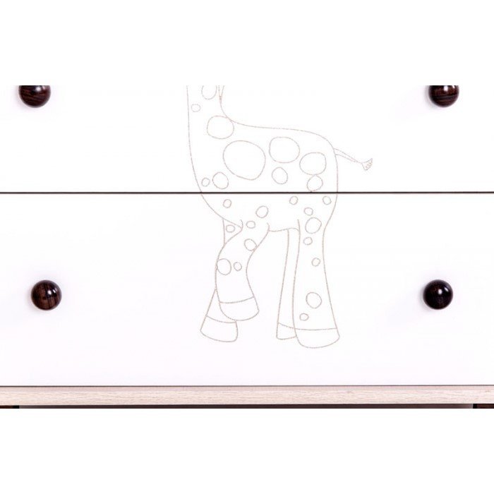 Comoda pentru copii Giraffe Natur cu Alb – imaginea 4