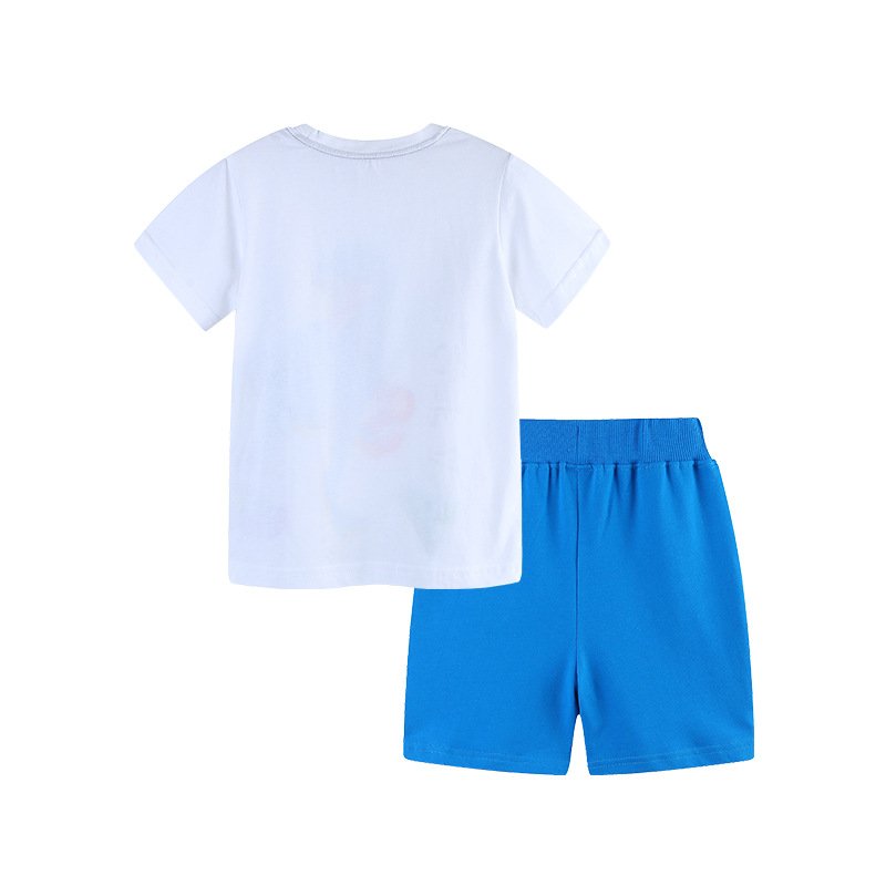 Compleu 2 Piese Băieți Tricou Alb și Pantaloni Albaștri Axel – 6-7 ani – imaginea 3