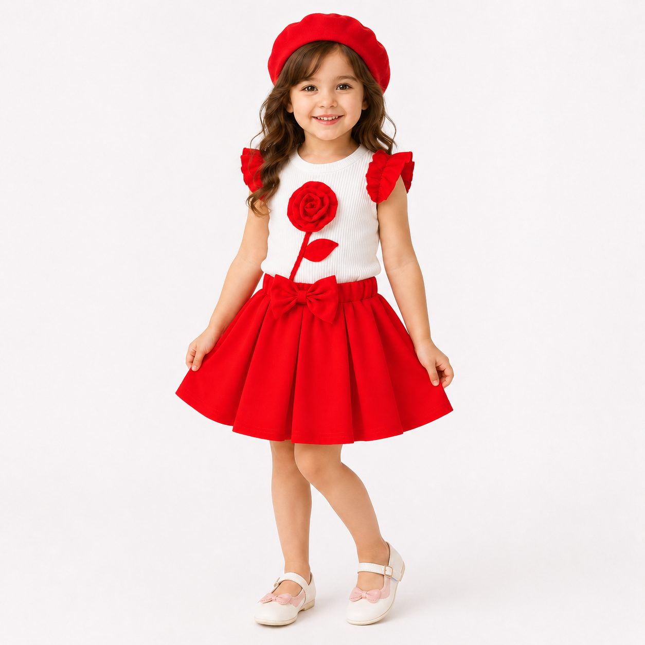 Set Fetite 3 Piese Rosu Iulia – 2-3 ani – imaginea 4