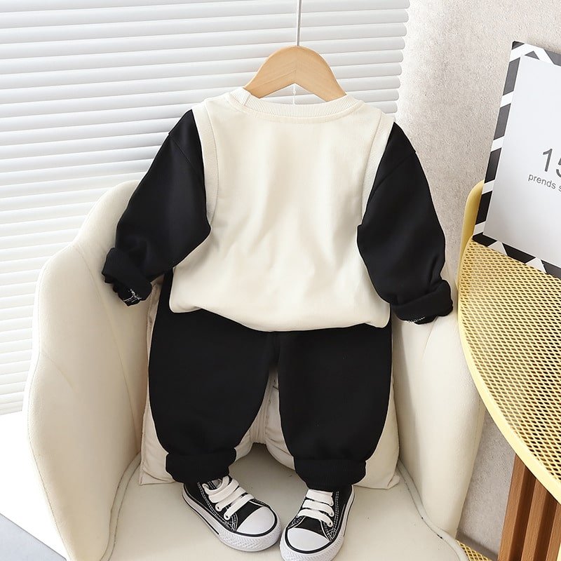 Compleu Negru Baieti Monster – 12-18 luni – imaginea 2