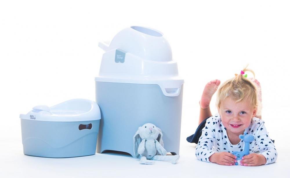Cos ermetic scutece cu sac universal Diaper Champ capacitate 30 scutece One White