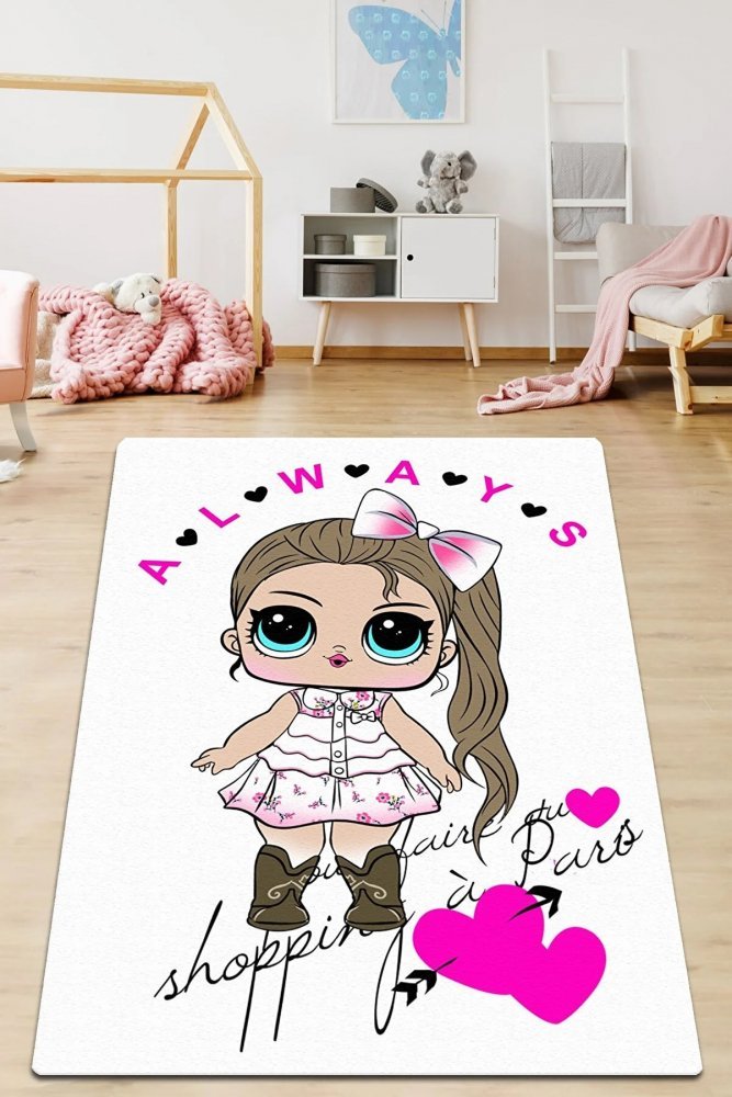 Covor antiderapant pentru copii Doll 150×200 cm
