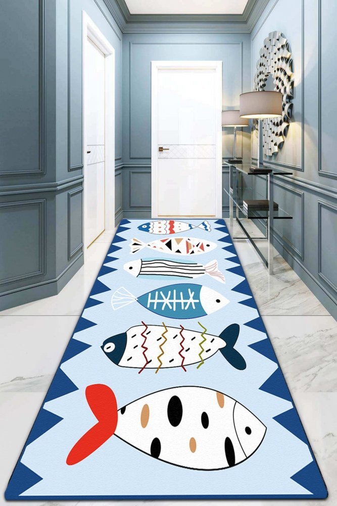 Covor de bucatarie antiderapant 80×150 cm Le Poisson – imaginea 2