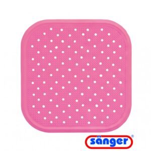 Covoras antiderapant de dus cu ventuze pentru fixare 56x56 cm roz