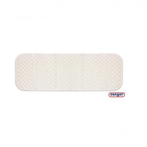 Covoras cada din cauciuc natural antiderapant 96x34 cm alb