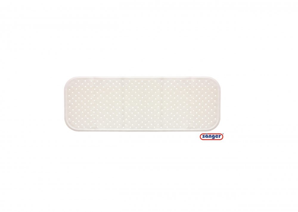 Covoras cada din cauciuc natural antiderapant 96×34 cm alb
