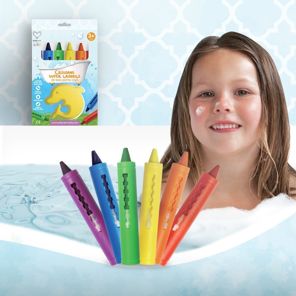 Creioane de baie super lavabile Easycare Baby 6 buc – imaginea 3
