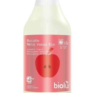 Detergent ecologic lichid pentru rufe albe si colorate mere rosii 1L Biolu
