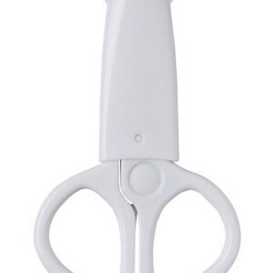 Forfecuta pentru bebelusi cu varf rotund ceramic white Rotho babydesign