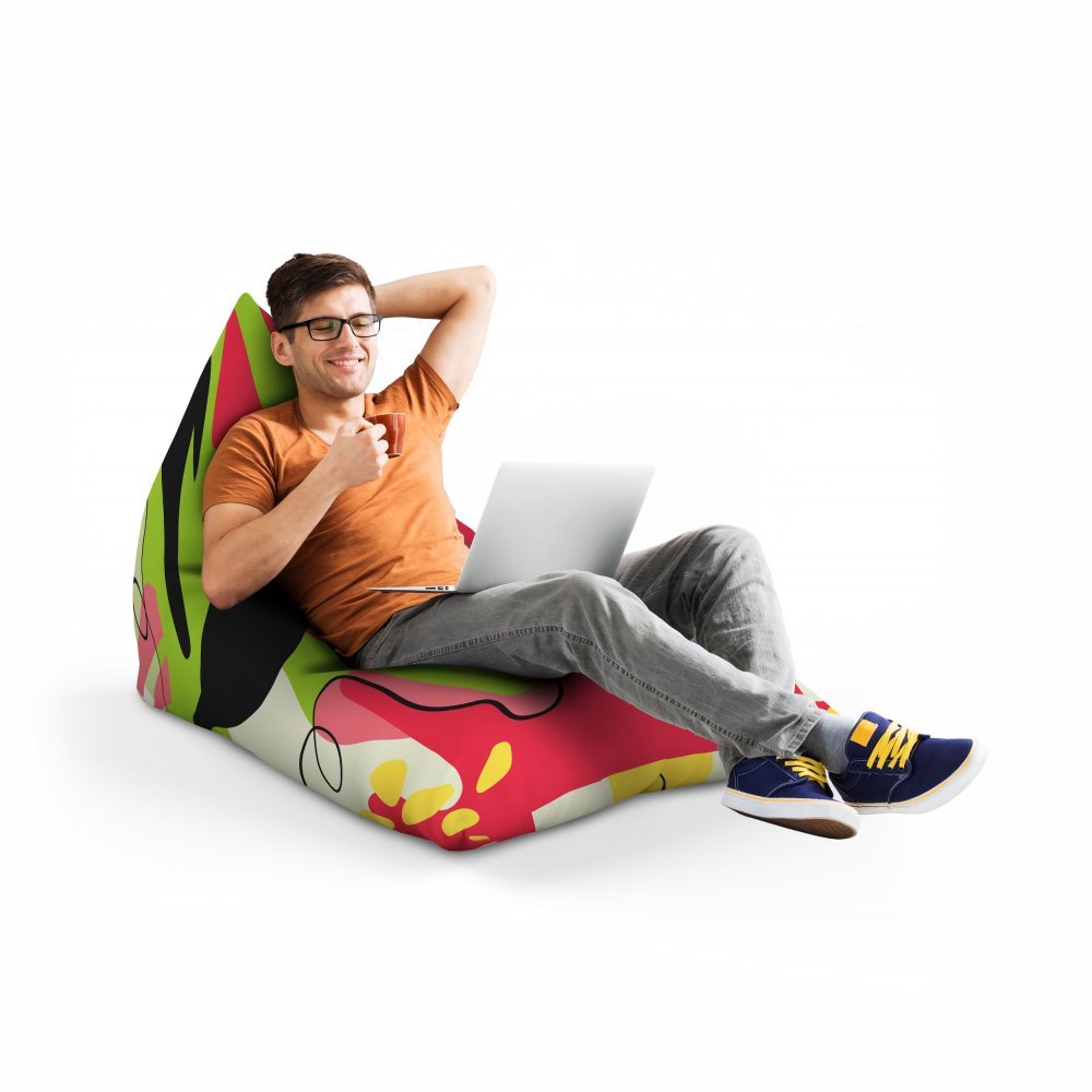 Fotoliu Puf Bean Bag tip Lounge Abstract jungle pepene – imaginea 3