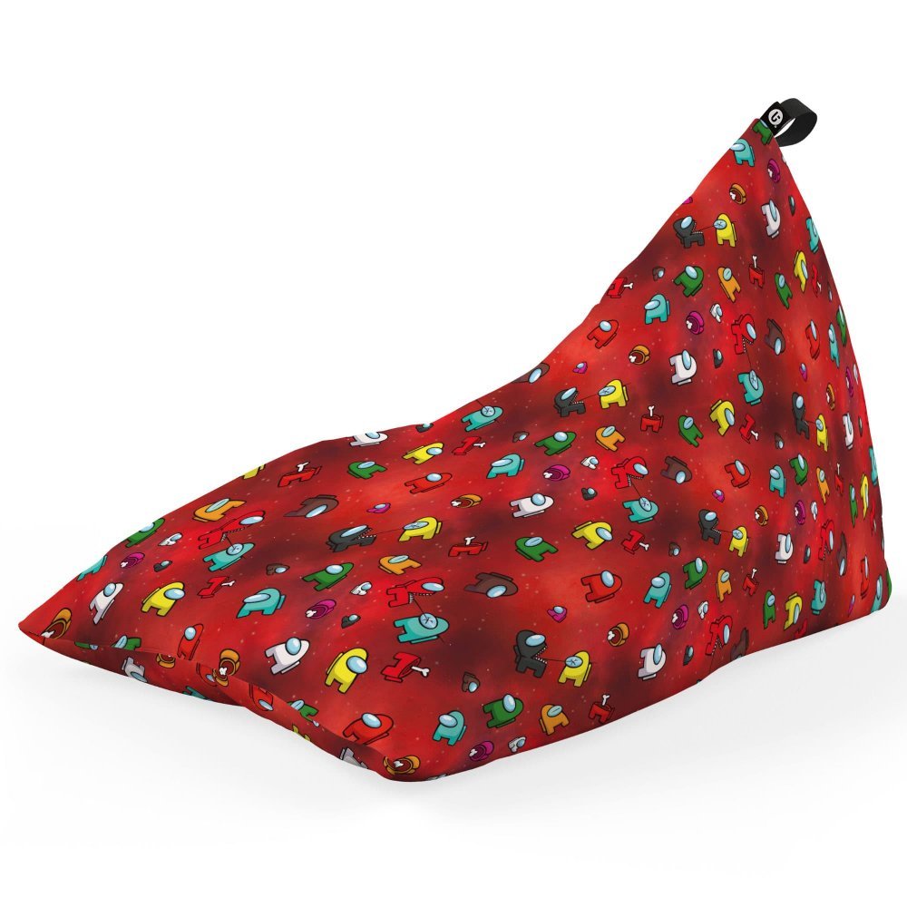 Fotoliu Puf Bean Bag tip Lounge AmongUs red – imaginea 5