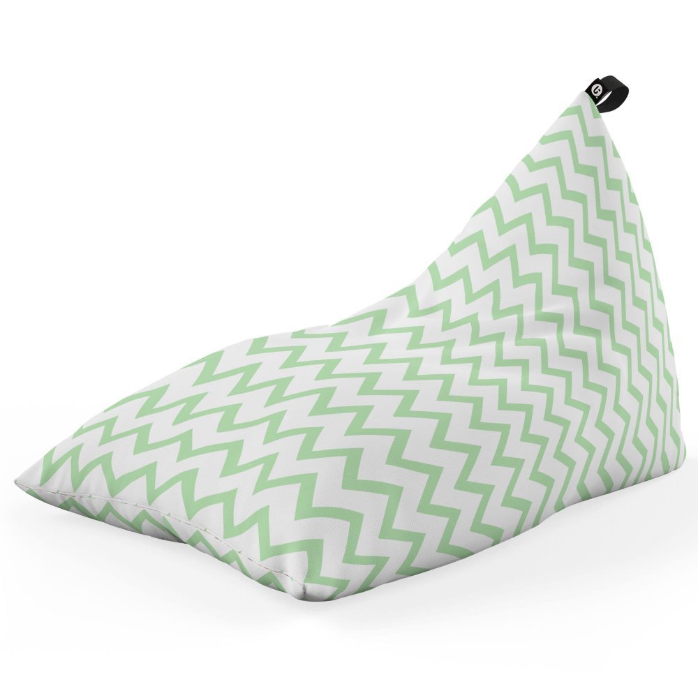 Fotoliu Puf Bean Bag tip Lounge Chevron classic green – imaginea 5
