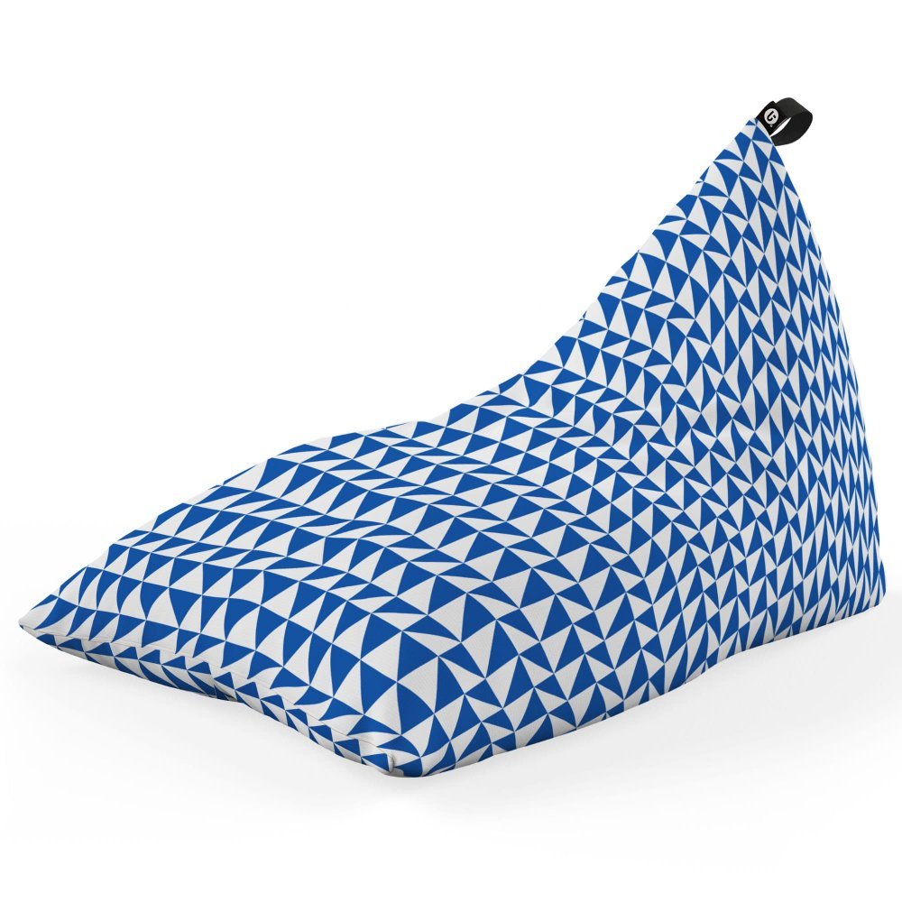 Fotoliu Puf Bean Bag tip Lounge Geometric sea blue – imaginea 5