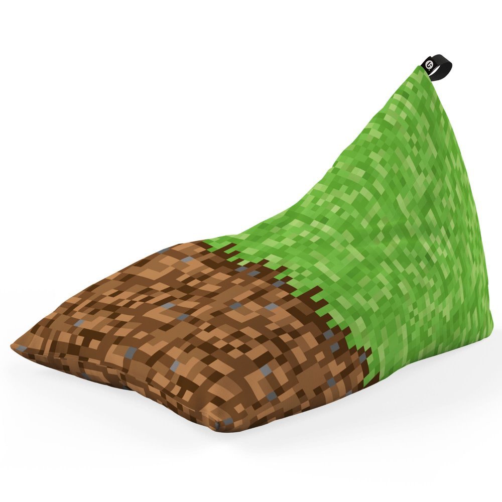 Fotoliu Puf Bean Bag tip Lounge Minecraft iarba pamant – imaginea 5