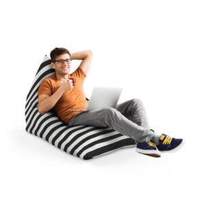 Fotoliu Puf Bean Bag tip Lounge Regular stripes black