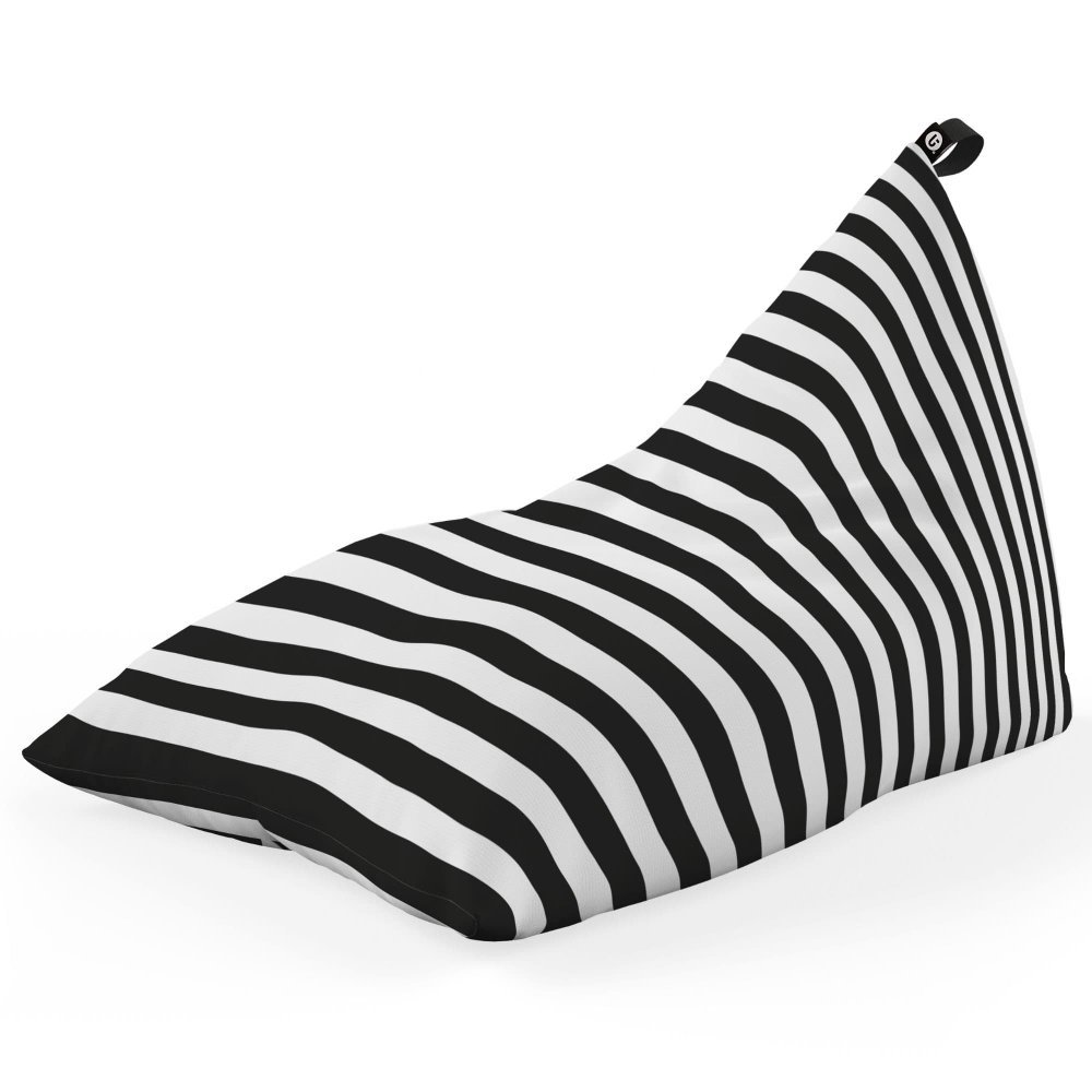 Fotoliu Puf Bean Bag tip Lounge Regular stripes black – imaginea 5