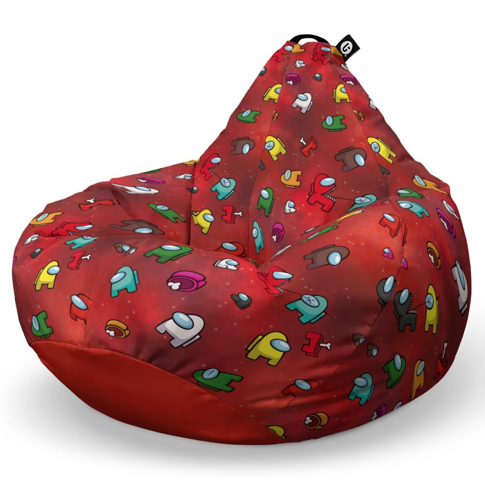 Fotoliu Puf Bean Bag tip Para L AmongUs red – imaginea 5