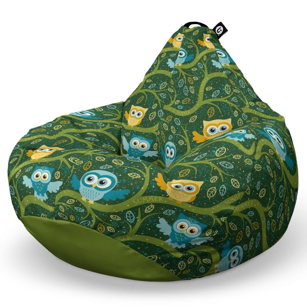 Fotoliu Puf Bean Bag tip Para L bufnite verde – imaginea 5