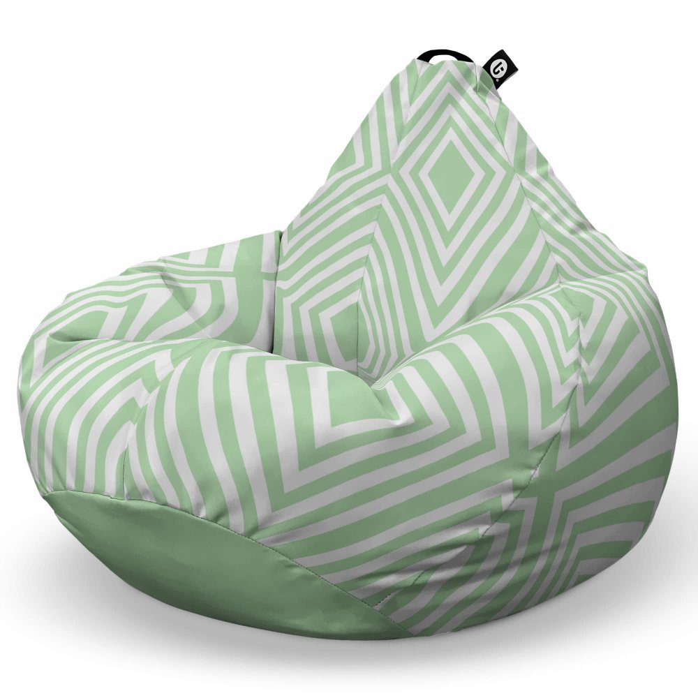 Fotoliu Puf Bean Bag tip Para L diamond green – imaginea 5
