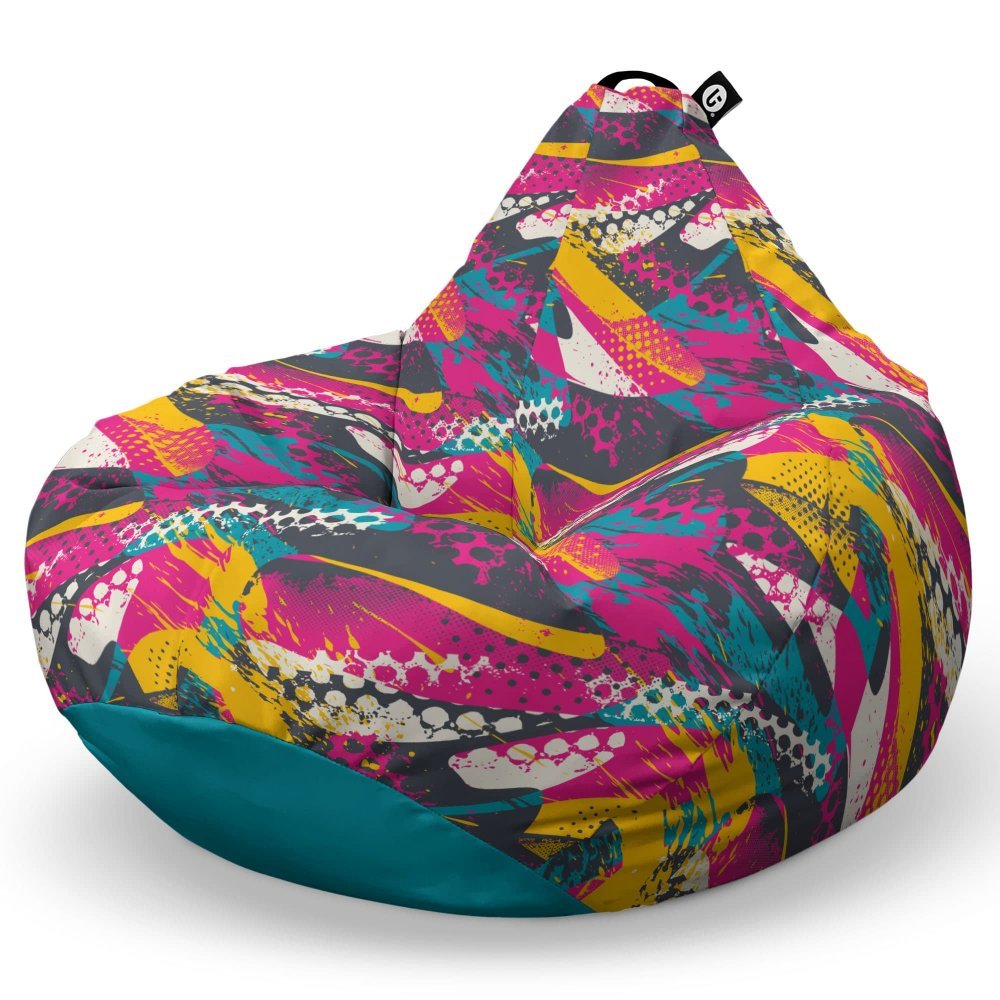 Fotoliu Puf Bean Bag tip Para L graffiti abstract grunge – imaginea 5