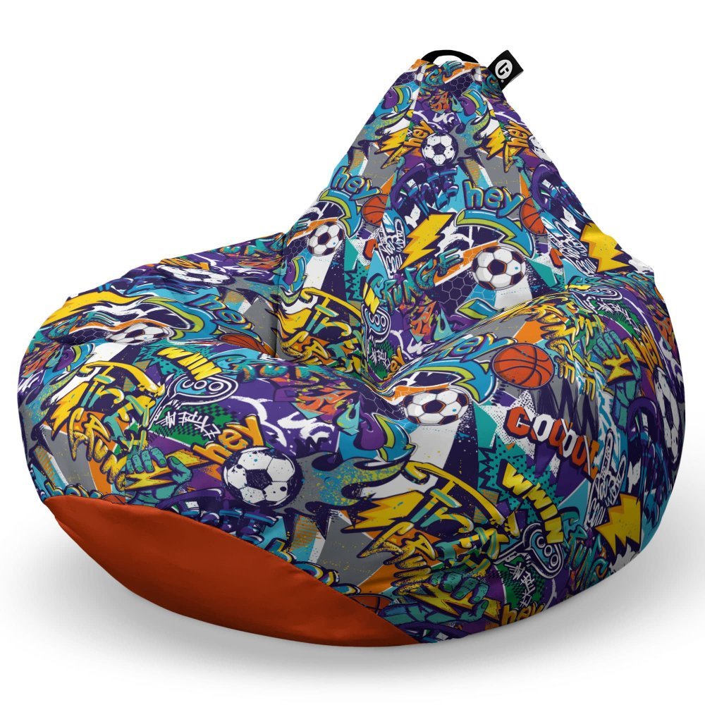 Fotoliu Puf Bean Bag tip Para L graffiti sport – imaginea 5