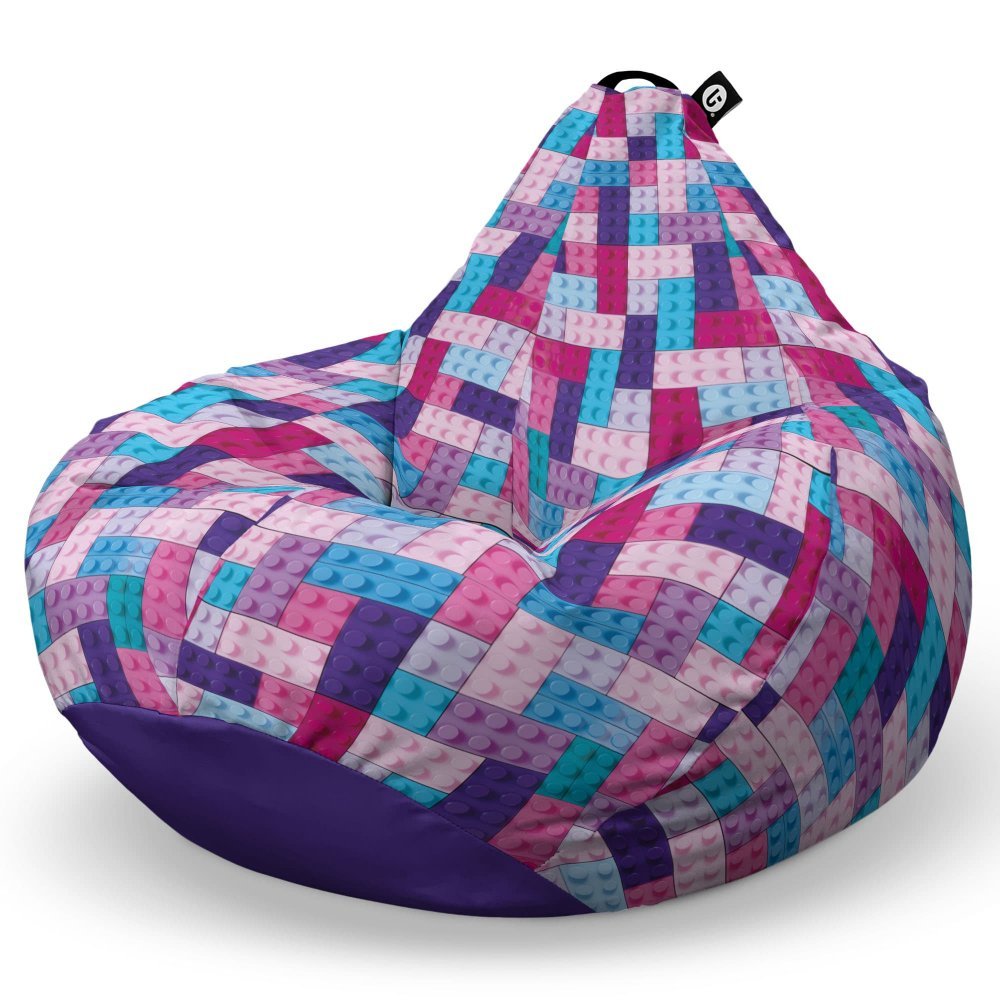 Fotoliu Puf Bean Bag tip Para L lego tetris mov – imaginea 5
